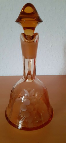 Bernsteinfarbene likörkaraffe - bernsteinfarbene,