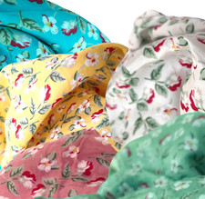 Baumwolltuch mit Seide Blumen