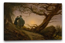 Kunstdruck Caspar David Friedrich - Zwei Männer, die den Mond betrachten