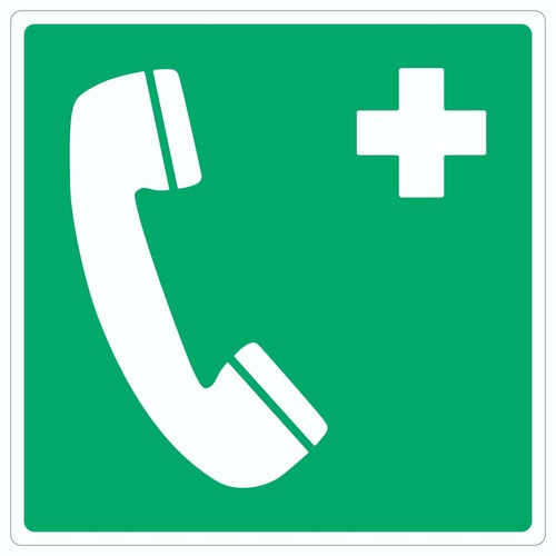 Notruftelefon symbol aufkleber - notruftelefon,