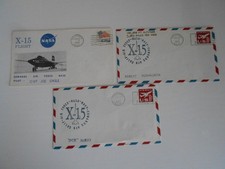 X-15  3x Startbeleg Edwards geflogen 1964 Space