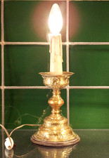 antike Tischlampe Messing und
