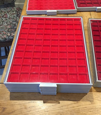 3 x Lindner Münztableaus 80 Münzkapazität Fach