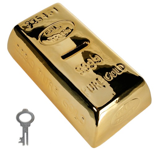 Goldbarren als spardose mit - spardose,