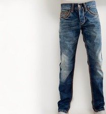 Cipo & Baxx Jeans Hose Herrn W28 L32 Clubwear dicke Kontrastnaht NEU