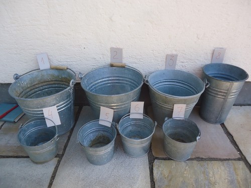 Set alte zinkeimer - x,
