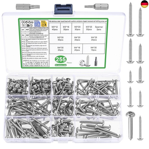 255 stück torx schrauben set - stück,
