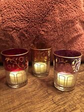 Partylite Teelicht Votiv Kerzen Halter-Bel Mondo-Trio - gebraucht -Glas Deko