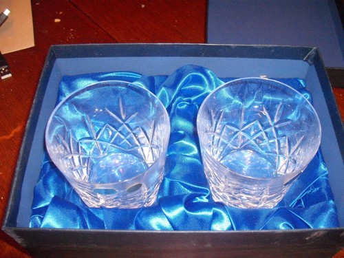 Boxed pair bohemia crystal - pair,