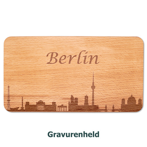 Holzschild berlin mit skyline - holzschild,