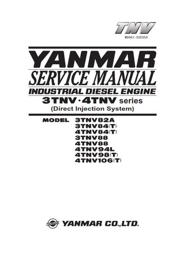 Yanmar 3tnv 4tnv serie service - yanmar,