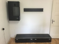 Wohnwand Zimmer schwarz