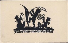 20045737 - Kuenstler-Ak, -Alles neu macht der Mai-, Schattenbild,