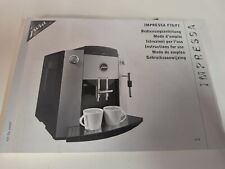 Original Bedienungsanleitung für Jura Impressa F70