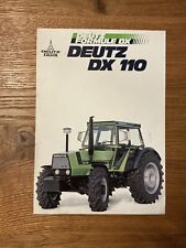 Orig. DEUTZ FAHR DX 110 Prospekt Brochure Traktor Schlepper Tracteur Bulldog C1