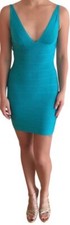 Hervè Leger Kleid, Bandage Bodycon, XXS/34-NEUE, Blau Türkis, Super Sexy! 