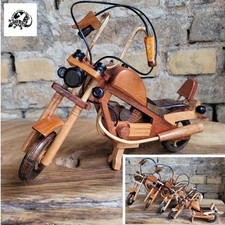 Motorrad Deko aus Holz div. Größen 25 bis 40 cm  Wooden Chopper Bike Skulptur
