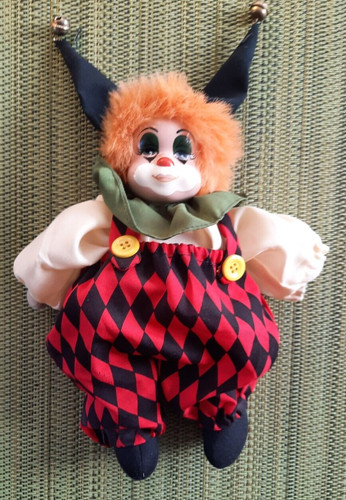 Harlekin clown sammlerpuppe - harlekin,