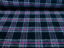 Wollmix Boucle Stoff mit Karo