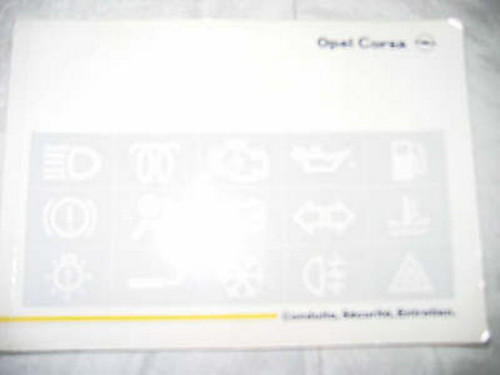 Betriebsanleitung opel corsa - opel,