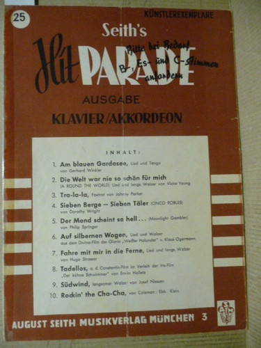 Musiknoten hit parade band - hit-parade, "