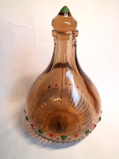 Alter Honigspender  Flasche mit Glasstangenstöpsel für  Honig, aus Omas Nachlass