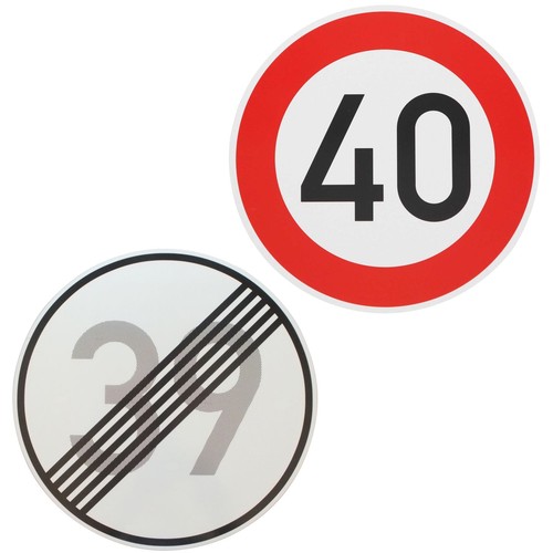 Original verkehrsschild 40 - original, 2x