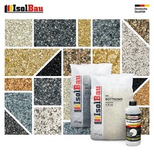 Steinteppich Marmorkies 25kg + Polyurethanharz SET für 2,5m² Innen und Außen 