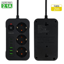 Steckdosenleiste 3-Fach 6 USB