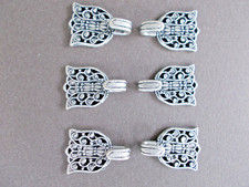 6 Miederhaken, antiksilber 