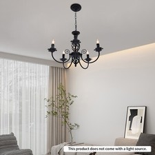 5 Flammig Retro Schwarz E14