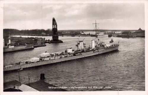 Wilhelmshaven hafenansicht - ak,