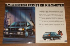 Seltene Werbung FORD FIESTA XR 2i - Am liebsten frisst er Kilometer 1992