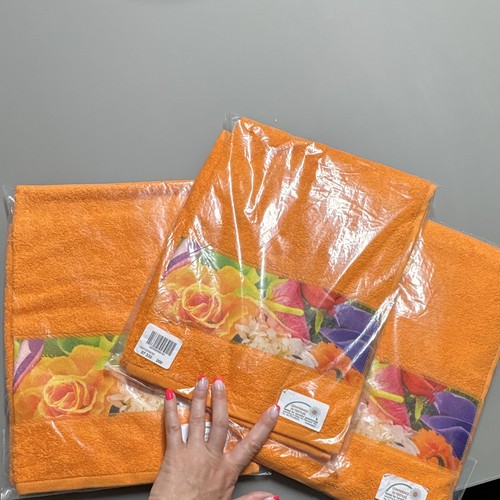 3tlg handtuch set blumenmotiv - handtuch-set,