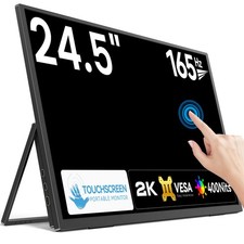 EVICIV Touch Tragbarer Monitor 24,5 Zoll Mobiler Monitore QHD 165Hz Display HDMI