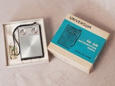 UNIVERSUM ALLTRANSISTORRADIO, OVP+Original-Ohrhörer/-Bedienungsanleitung, QUELLE