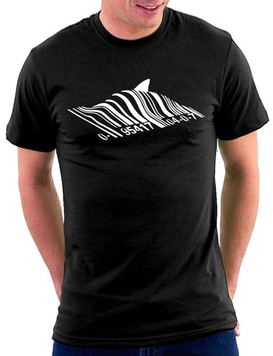 Banksy barcode shark shirt - barcode,