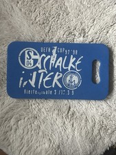 Seltenes FC Schalke 04 Sitzkissen – UEFA Cup 1997/98 – Fanartikel „Fan World“