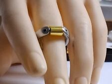 Tipit S - massive polierte Sterlingsilberwalze / 22kt gelbgoldplattiert