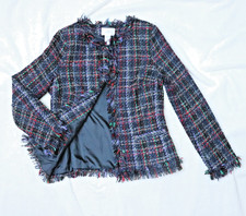 Schwarze Mona Boucle Web Jacke