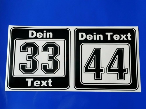 Auto wunsch startnummer - -,
