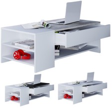 Holz Sofatisch Couchtisch Schublade Tindus