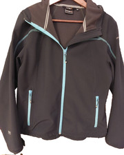 Icepeak Softshell Jacke dunkelblau mit türkisfarben Reißverschlüssen - Gr. 44