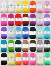 50g Lisa Premium Uni Strickgarn Wolle zum Häkeln Stricken Basteln GP 29,80€/1kg