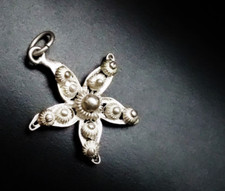Baschiera Caterina Arts&Crafts Anhänger Silber 800 Stern Goldschmied Punze antik
