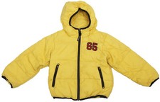 Benetton Kinder Jungen Winter Daunen Jacke Kapuze Größe 104 XXS 2 Jahre Gelb