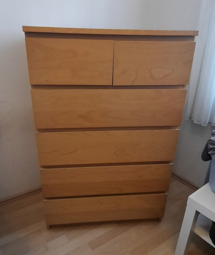 Kommode aus hellem holz - kommode, 6