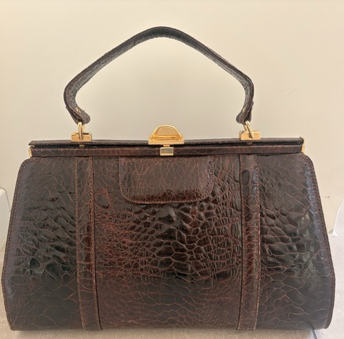 Vintage handtasche leder braun - vintage,