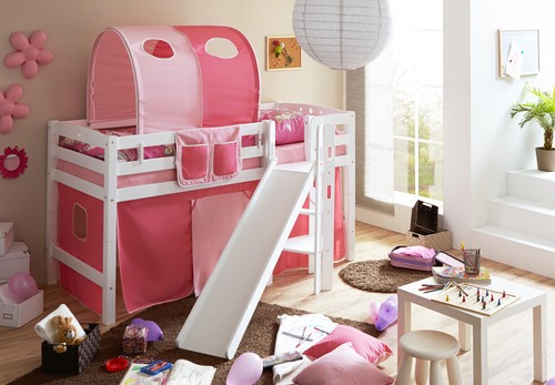 Ticaa hochbett mit - hochbett, rutsche
