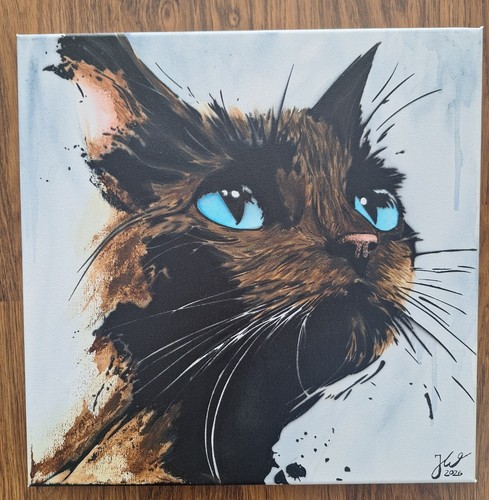 Siam katze bild - katze, gemälde